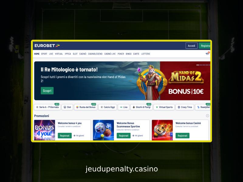 Jouer à Penalty Shoot Out sur Eurobet